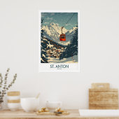 St Anton Wandkunst Skiplakat 1 Poster (Küche)