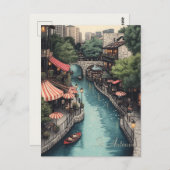 St. Antonio Texas Travel Postkarte (Vorne/Hinten)