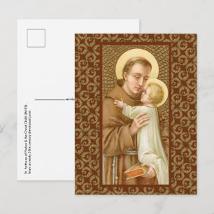 St. Antonius von Padua & das Jesuskind (JM 05) Postkarte