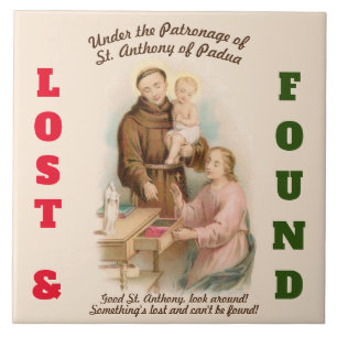 St. Antonius von Padua, Finder verlorener Dinge (T Fliese