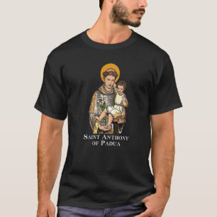 St. Antonius von Padua Vintage Katholischer Heilig T-Shirt