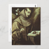 St. Antony of Padua by El Greco Postcard Postkarte (Vorne/Hinten)
