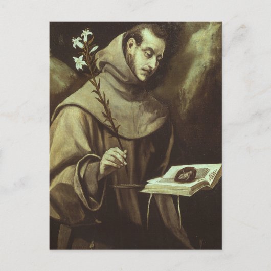St. Antony of Padua by El Greco Postcard Postkarte (Vorderseite)