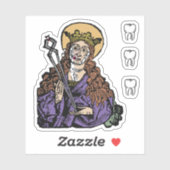 St. Apollonia mit Pulled Tooth (Nürnberg) - 1 Up Aufkleber (Blatt)