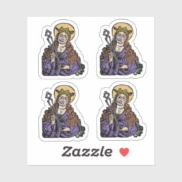 St. Apollonia mit Pulled Tooth (Nürnberg) 4-Up Aufkleber