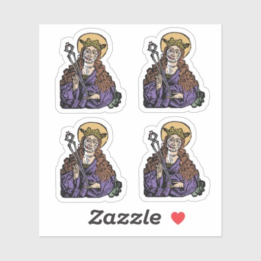 St. Apollonia mit Pulled Tooth (Nürnberg) 4-Up Aufkleber (Blatt)