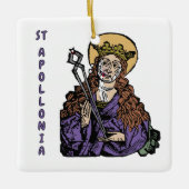 St. Apollonia mit Pulled Tooth (Nürnberg) Keramikornament (Vorderseite)