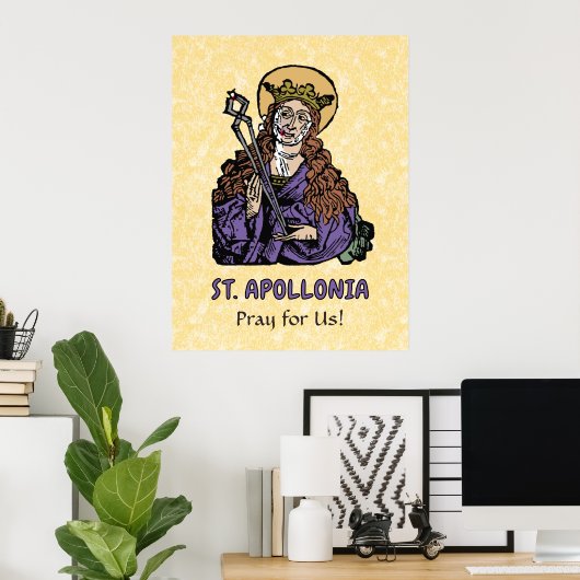 St. Apollonia mit Pulled Tooth (Nürnberg) Poster (Heimbüro)