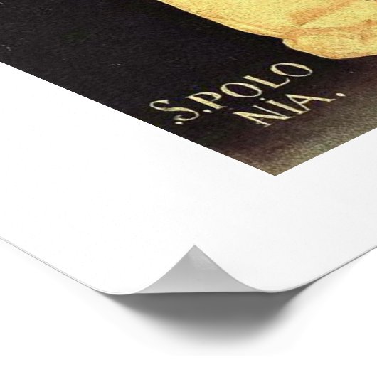 St. Appolonia by Zurbaran De Francisco Poster (Ecke)