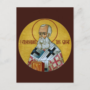 St. Athanasios die Große Gebetskarte Postkarte