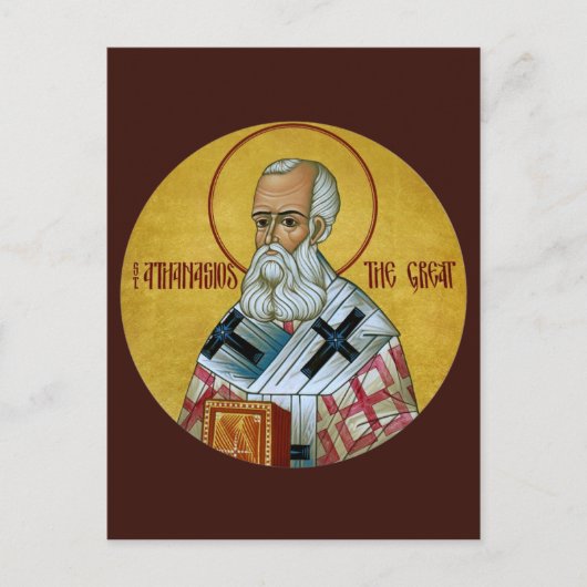 St. Athanasios die Große Gebetskarte Postkarte (Vorderseite)