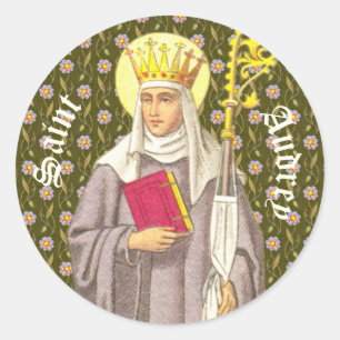 St. Audrey (Etheldreda) (P 003) Runder Aufkleber
