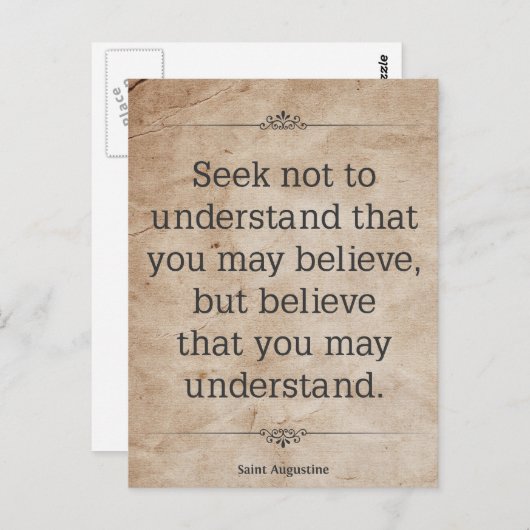 St. Augustine #4 Postkarte (Vorne/Hinten)