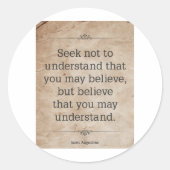 St. Augustine #4 Runder Aufkleber (Vorderseite)