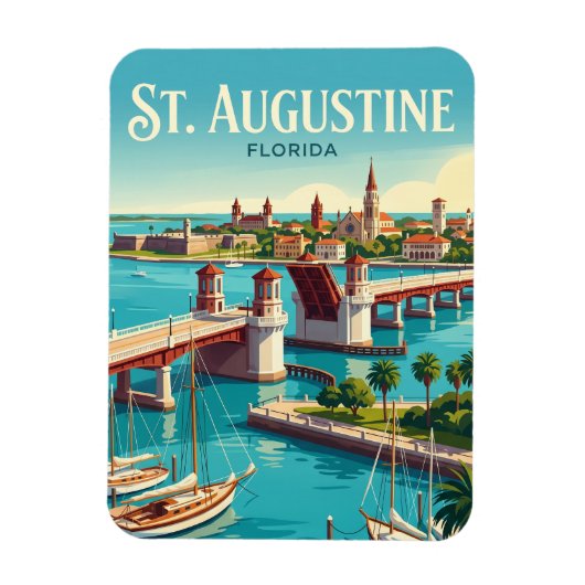 St. Augustine an der Uferpromenade USA Magnet (Vertikal)
