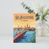St. Augustine an der Uferpromenade USA Postkarte (Stehend Vorderseite)