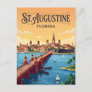 St. Augustine an der Uferpromenade USA Postkarte