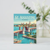 St. Augustine an der Uferpromenade USA Postkarte (Stehend Vorderseite)