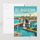 St. Augustine an der Uferpromenade USA Postkarte (Vorne/Hinten)