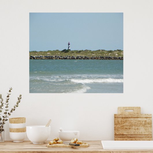 ST. AUGUSTINE AUSSICHT VOM STRAND VON VILANO POSTER (Küche)