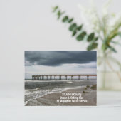 St Augustine Beach FL Pier Fotografisch Postkarte (Stehend Vorderseite)