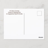 St Augustine Beach FL Pier Fotografische Postkarte (Rückseite)