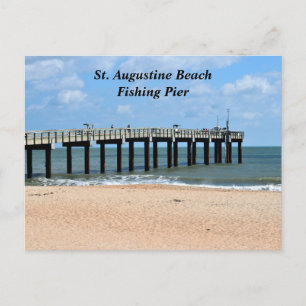 St. Augustine Beach Florida Fishing PIer Feiertagspostkarte