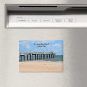 St. Augustine Beach Florida Fishing PIer Magnet (In Situ (Geschirrspüler))