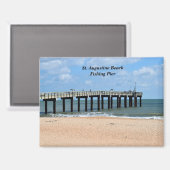 St. Augustine Beach Florida Fishing PIer Magnet (Vorderseite/Rückseite)