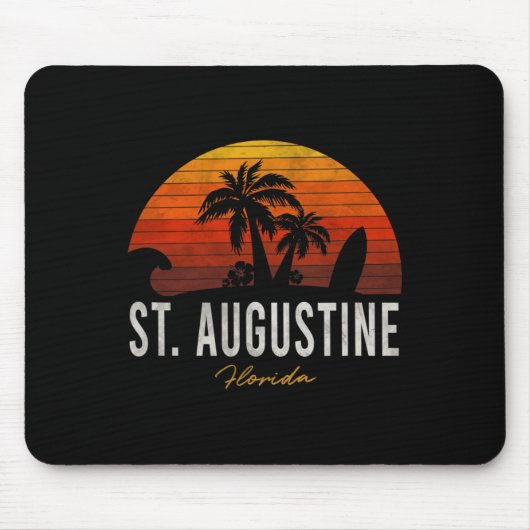 St. Augustine Beach Florida Fl Palms Vacation Surf Mousepad (Vorne)
