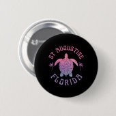 St Augustine Beach Florida Meeresschildkröte Somme Button (Vorne & Hinten)