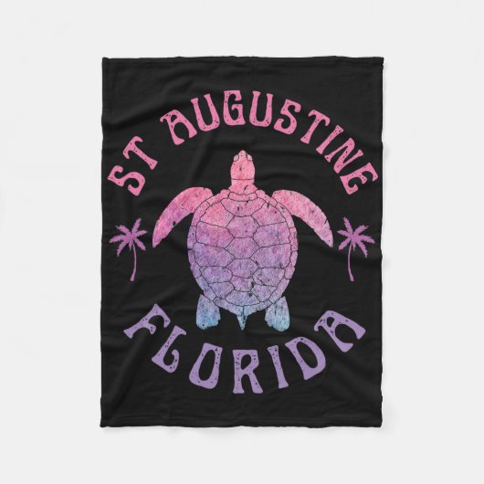 St Augustine Beach Florida Meeresschildkröte Somme Fleecedecke (Vorderseite)