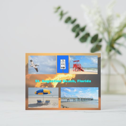 St. Augustine Beach, Florida Postcard Postkarte (Stehend Vorderseite)