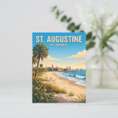 St. Augustine Beach Florida Postkarte (Stehend Vorderseite)