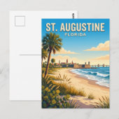 St. Augustine Beach Florida Postkarte (Vorne/Hinten)