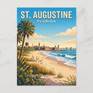 St. Augustine Beach Florida Postkarte