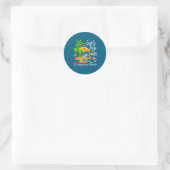 St Augustine Beach Florida Sommer Runder Aufkleber (Tasche)