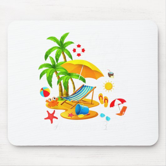 St. Augustine Beach Florida Sommer tropische Mädch Mousepad (Vorne)