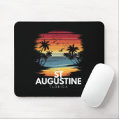 St Augustine Beach Florida Surfbrett Surfen Vinta Mousepad (Mit Mouse)