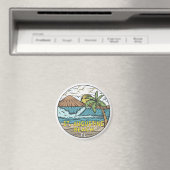 St Augustine Beach Florida Vintage Magnet (In Situ (Geschirrspüler))