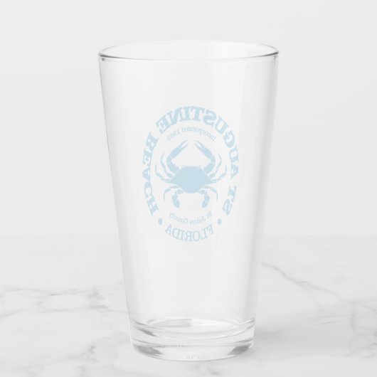 St. Augustine Beach (Krabbe) Glas (Rückseite)