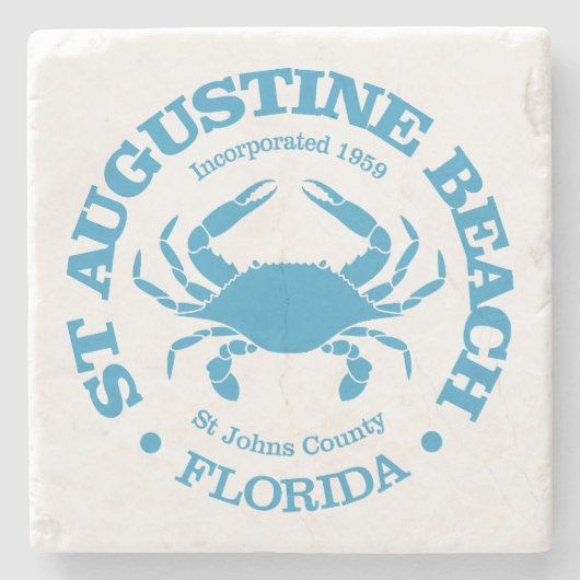 St. Augustine Beach (Krabbe) Steinuntersetzer (Vorderseite)