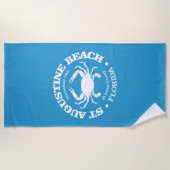 St. Augustine Beach (Krabbe) Strandtuch (Vorderseite)