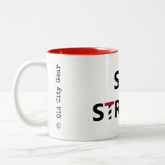 St Augustine - bleibe Sie stark Zweifarbige Tasse (Links)