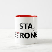 St Augustine - bleibe Sie stark Zweifarbige Tasse (Mittel)