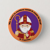 St Augustine des Flusspferds Button (Vorderseite)