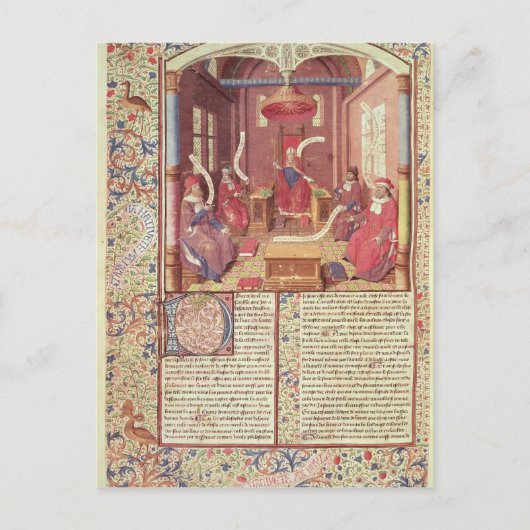 St Augustine, Epicurus, Zeno, Antiochus u. Postkarte (Vorderseite)