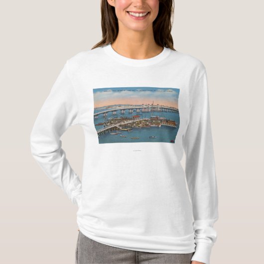 St Augustine, FL - Ansicht der Brücke der Löwen T-Shirt (Vorderseite)