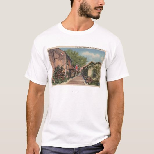 St Augustine, FL - Aviles-St. auf altes Spanischen T-Shirt (Vorderseite)