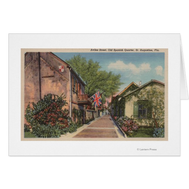 St. Augustine, FL - Aviles St. im Alten Spanisch (Vorderseite (Horizontal))